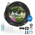 50ft outdoor patio mister hose kit with black tubing, fittings, and 50FT tag