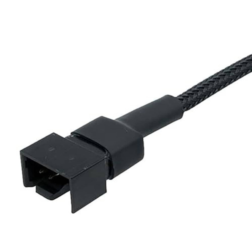 Braided USB cable end with 4-pin connector plug