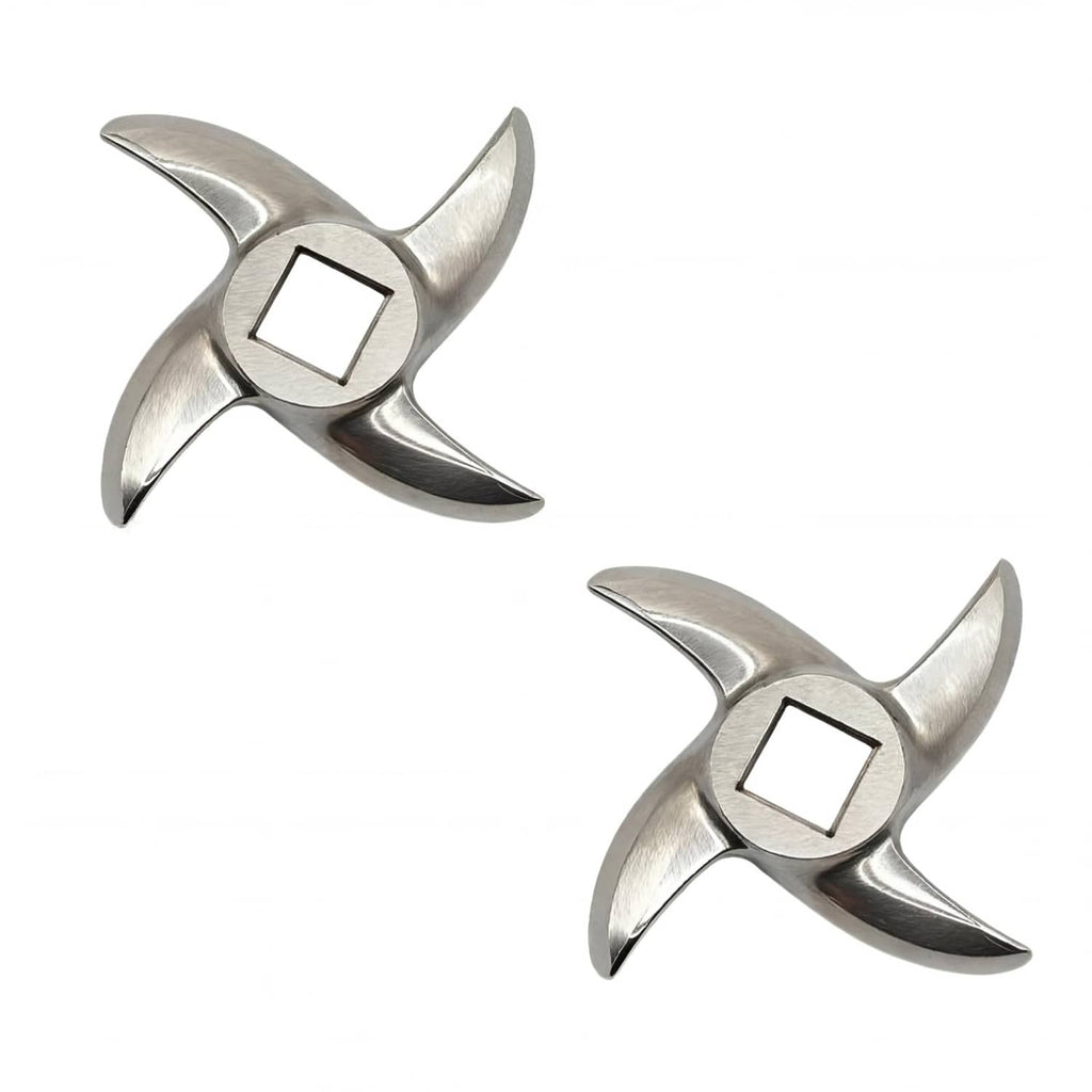 Stainless steel #22 meat grinder blades set with square-hole cutter edges