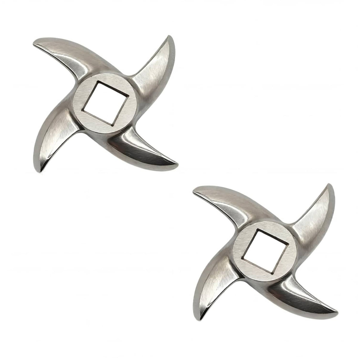 Stainless steel #22 meat grinder blades set with square-hole cutter edges