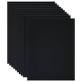 Black rectangular plastic brim insert sheets (10-pack), smooth matte finish