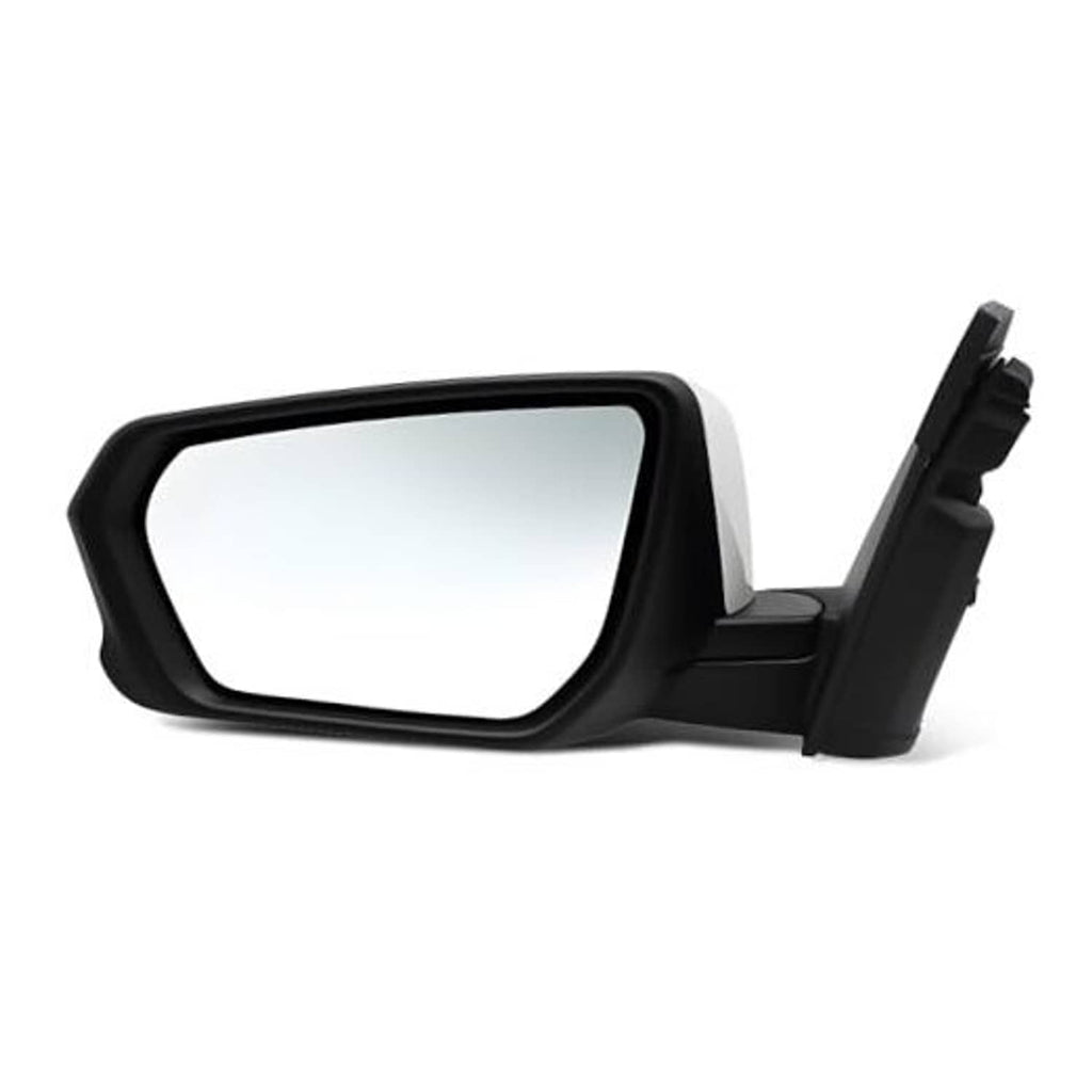 Left driver side mirror with black housing and reflective glass