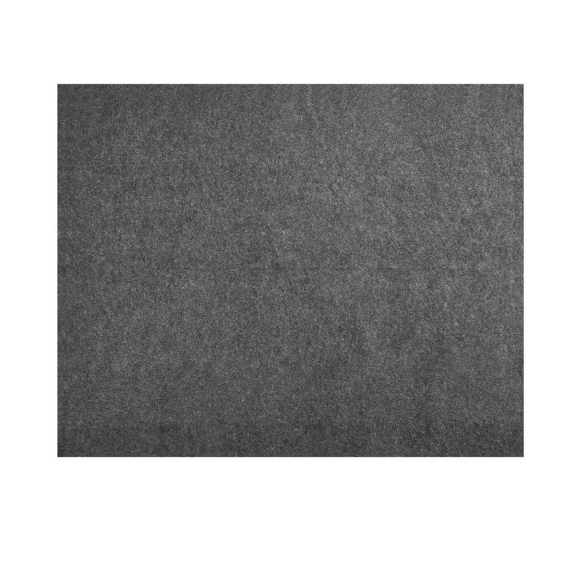 Dark gray rug pad backing material sample with full-bleed textured surface