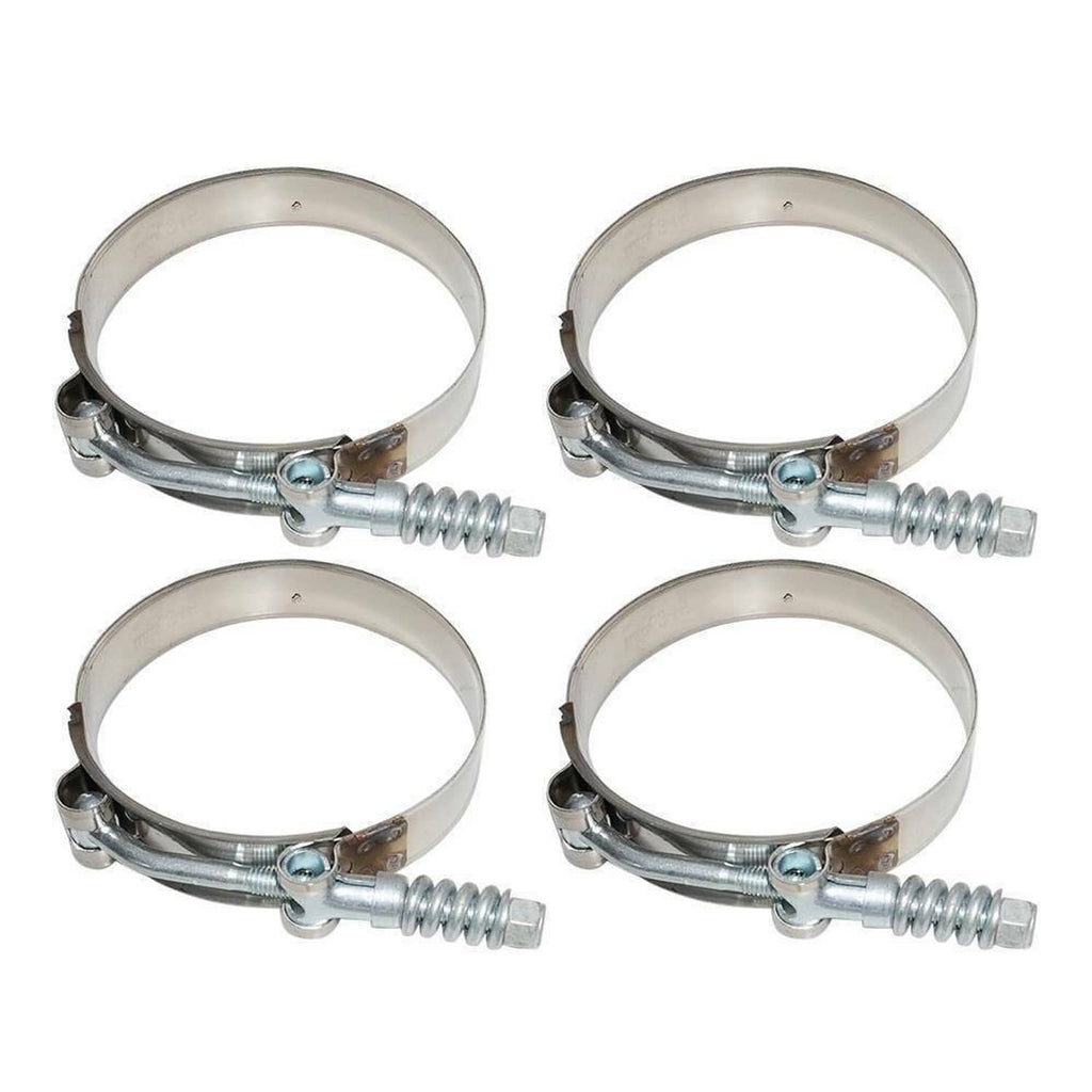 Stainless steel band clamps with screw hardware for intercooler pipe