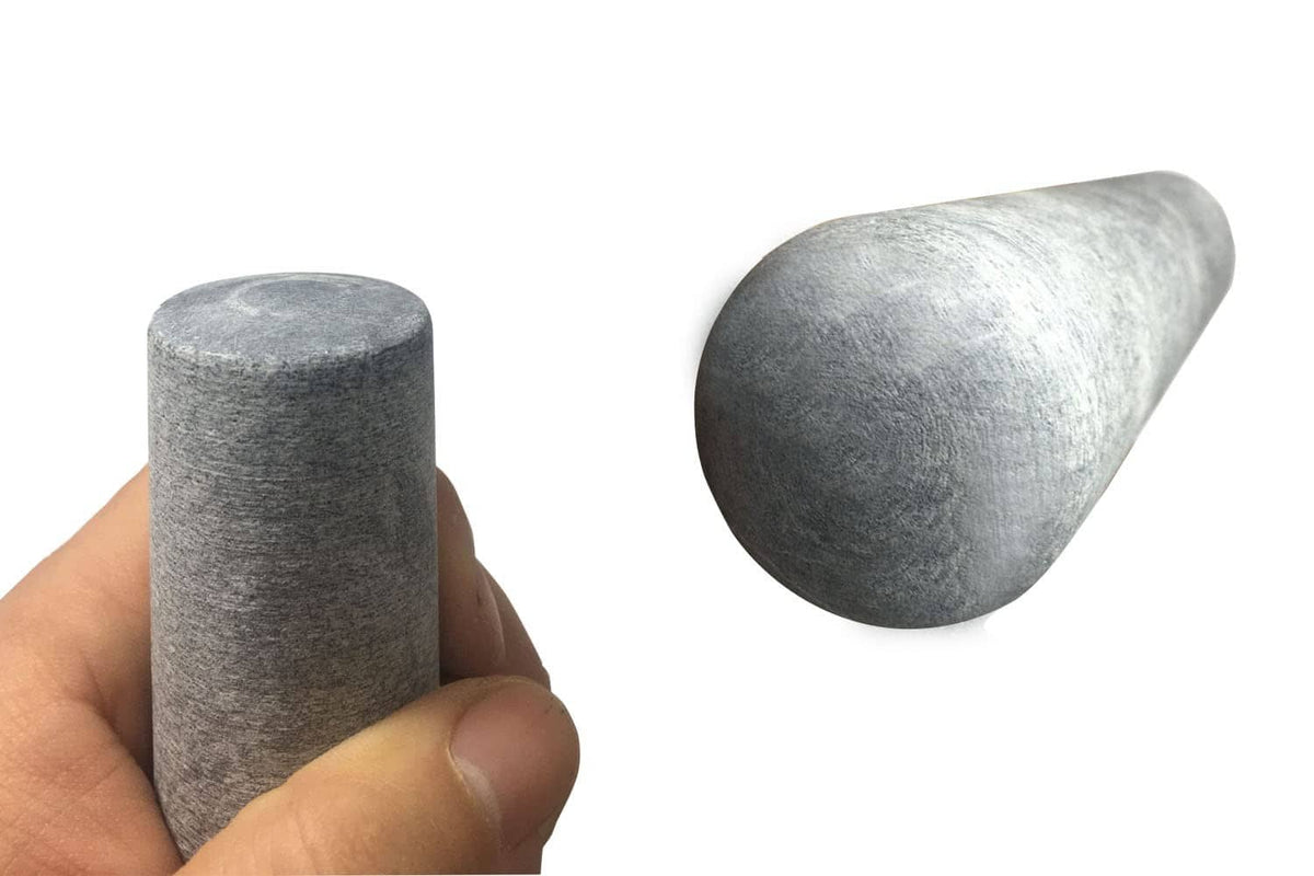 Dark gray granite pestle replacement, close-up from different angles