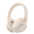 Beige wireless over-ear headphones with cushioned earcups and headband