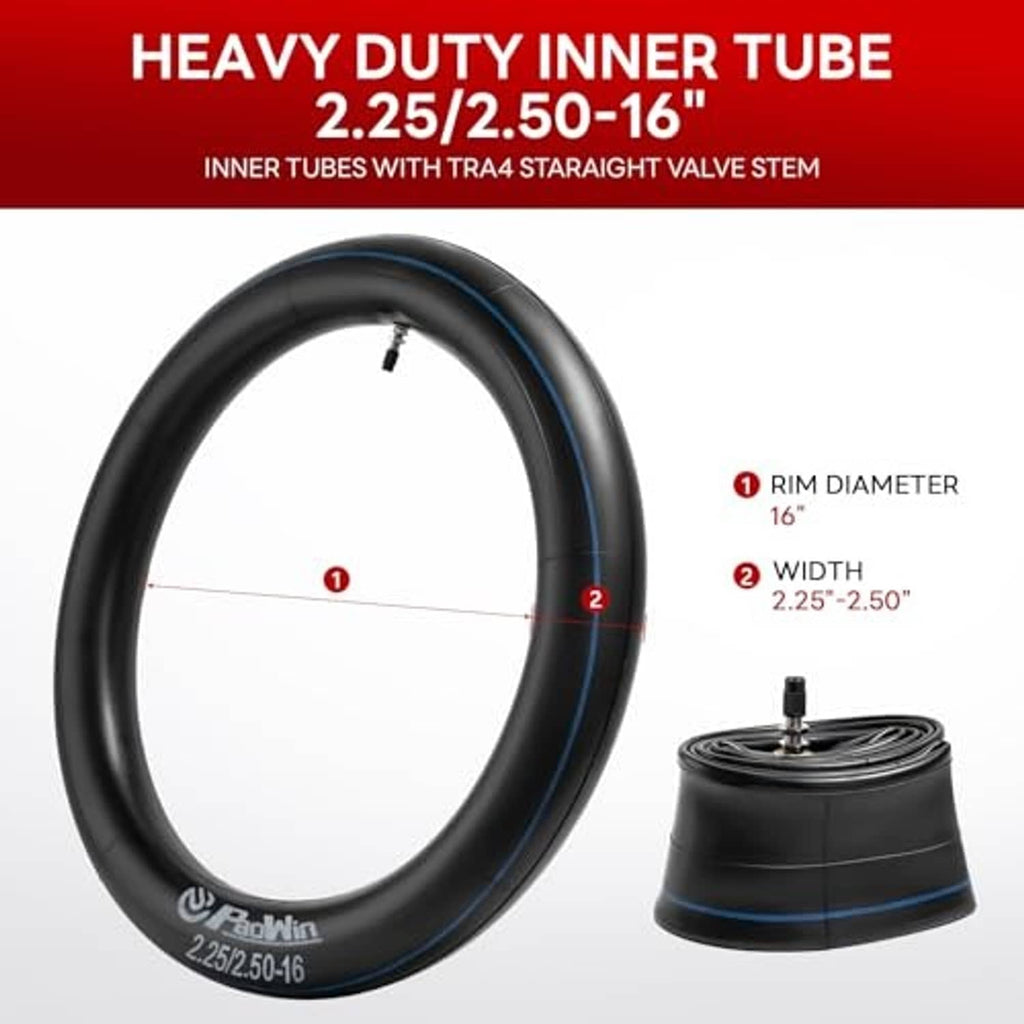 Heavy-duty inner tube for 16-inch rims with straight valve