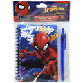 Kids spiral notebook with blue pen, Spider-Man comic cover, 50 sheets