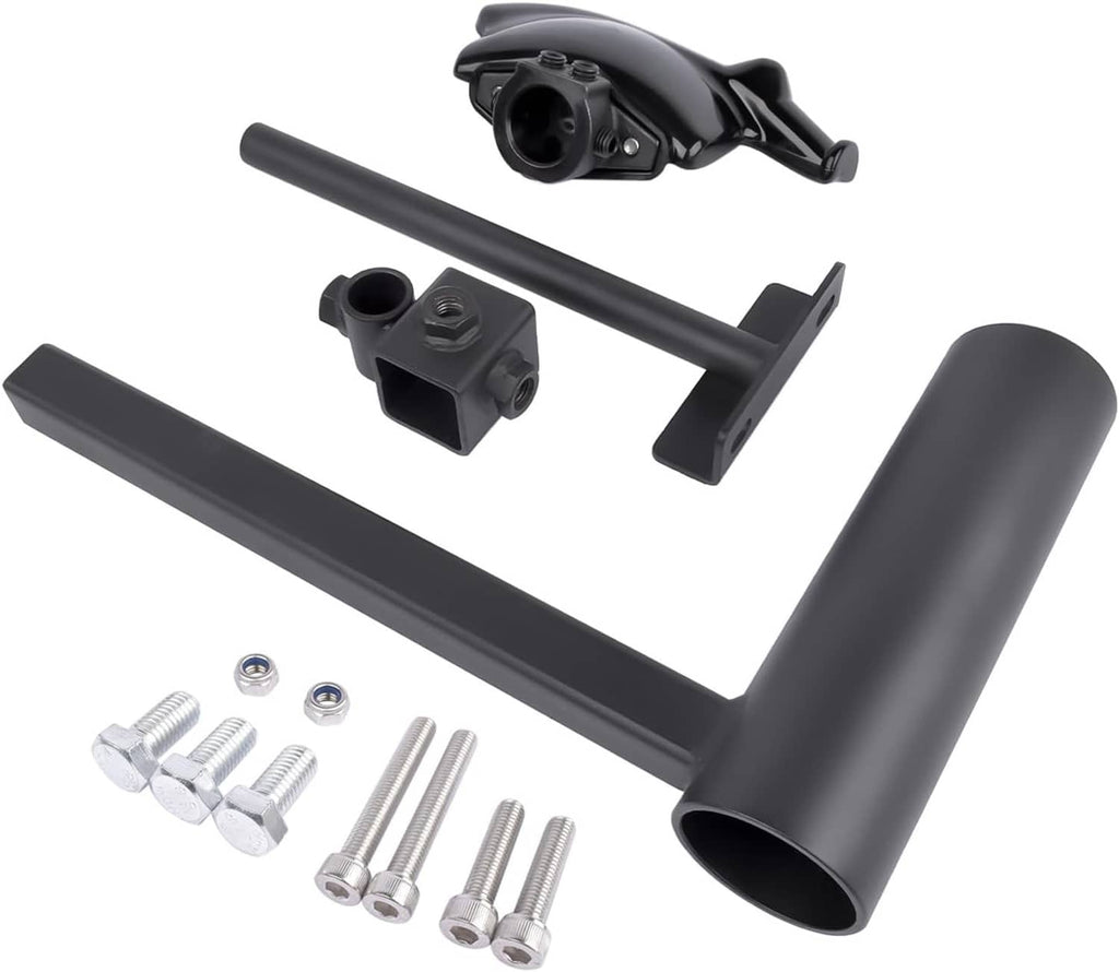 Tire changer duck head modification kit with mounting arm, bar, bracket, bolts