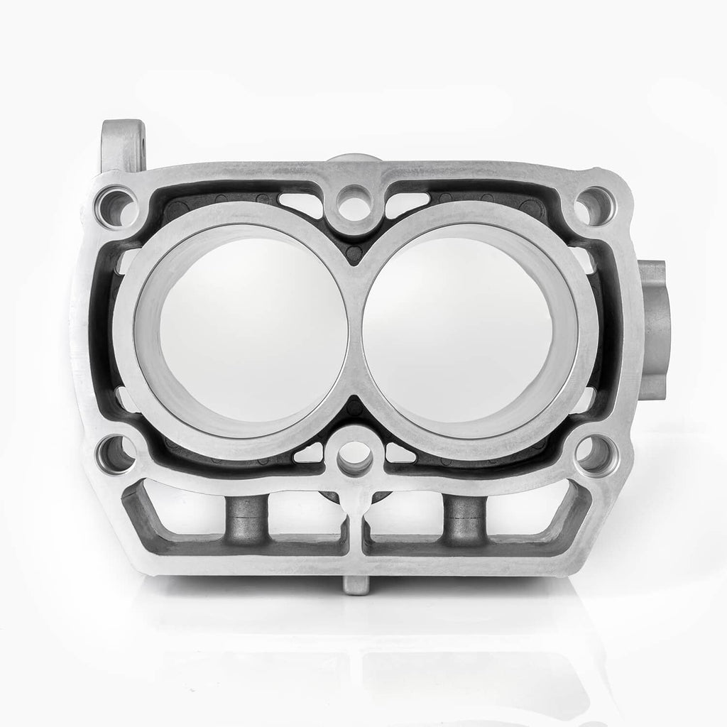 Cylinder gasket set with two large bore openings and black sealing ring