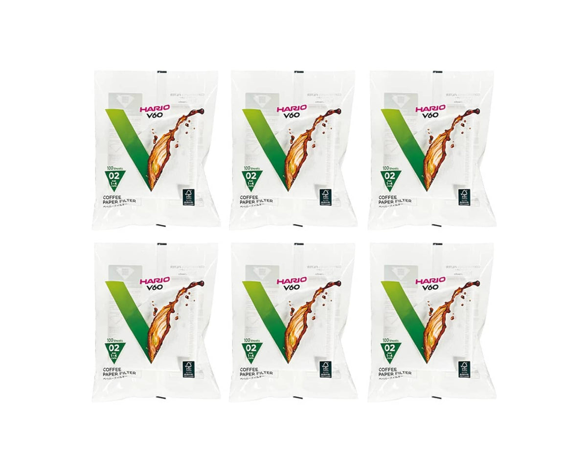 Size 02 white paper coffee filters, 600-count pack