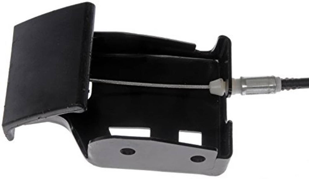 Hood release cable bracket assembly with metal base and black housing, compatible for Nissan