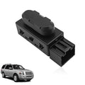 Black 6-way power seat adjustment switch with wiring connector, front driver side