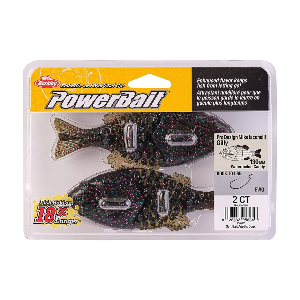 Powerbait Pro Design Gilly soft bait blister pack, 130mm Watermelon Candy color