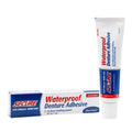 Waterproof zinc-free denture adhesive tube with Secure branding, 1.4 oz