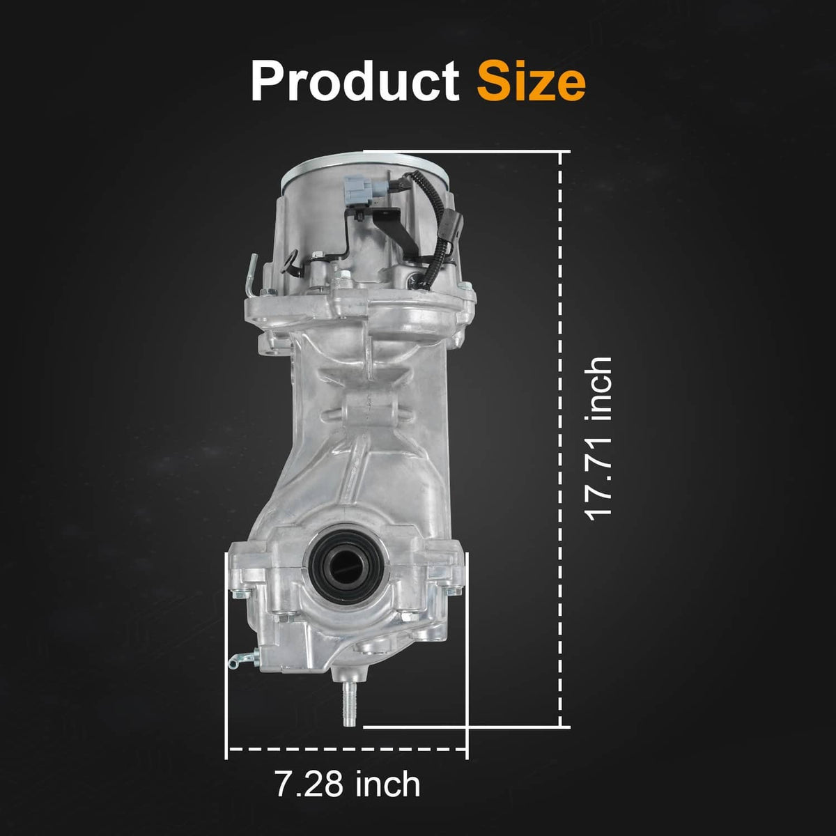 Rear differential unit, silver housing with round seal opening