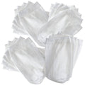 Set of 20 white pool micro filter mesh bags, reusable open-top pouches