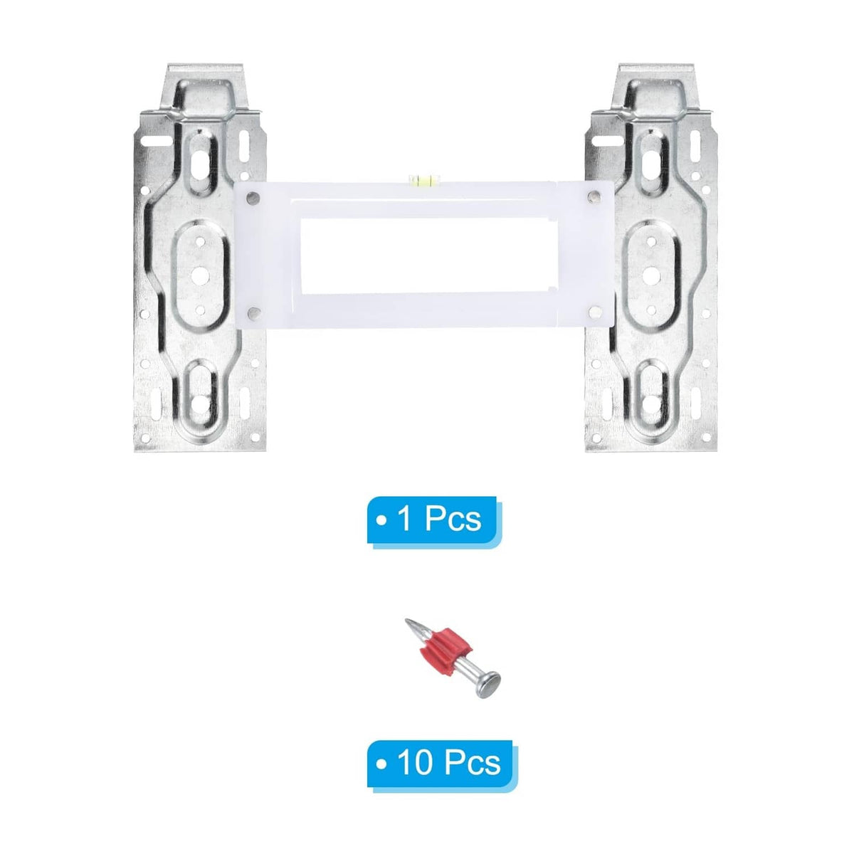 Silver air conditioner wall mounting bracket frame with side mounting plates