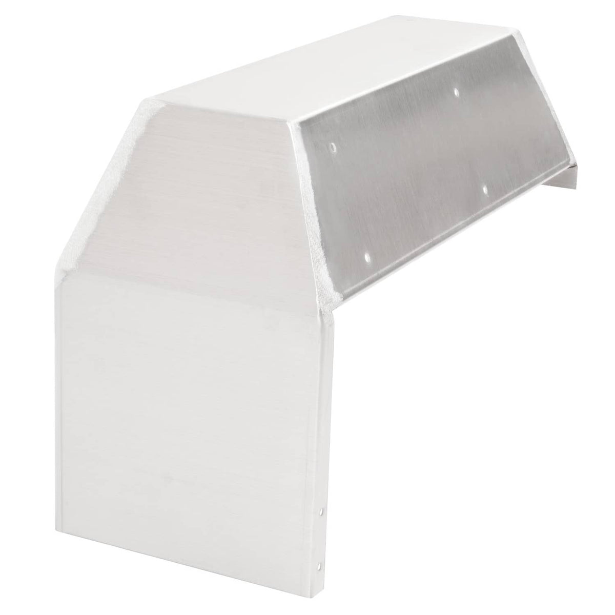 Aluminum steering console mount bracket, L-shaped with smooth brushed finish.
