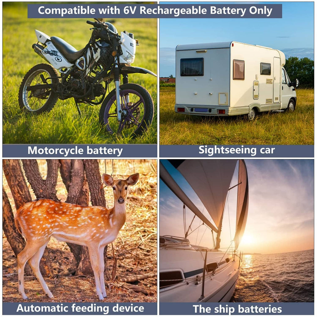 Solar panel charger kit with battery adapter and connecting cables on mounting bracket