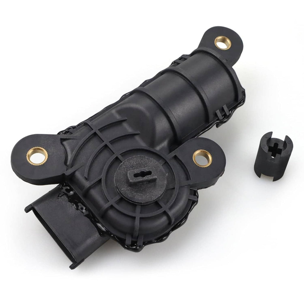 Black intake manifold runner control motor with mounting ears and circular actuator housing