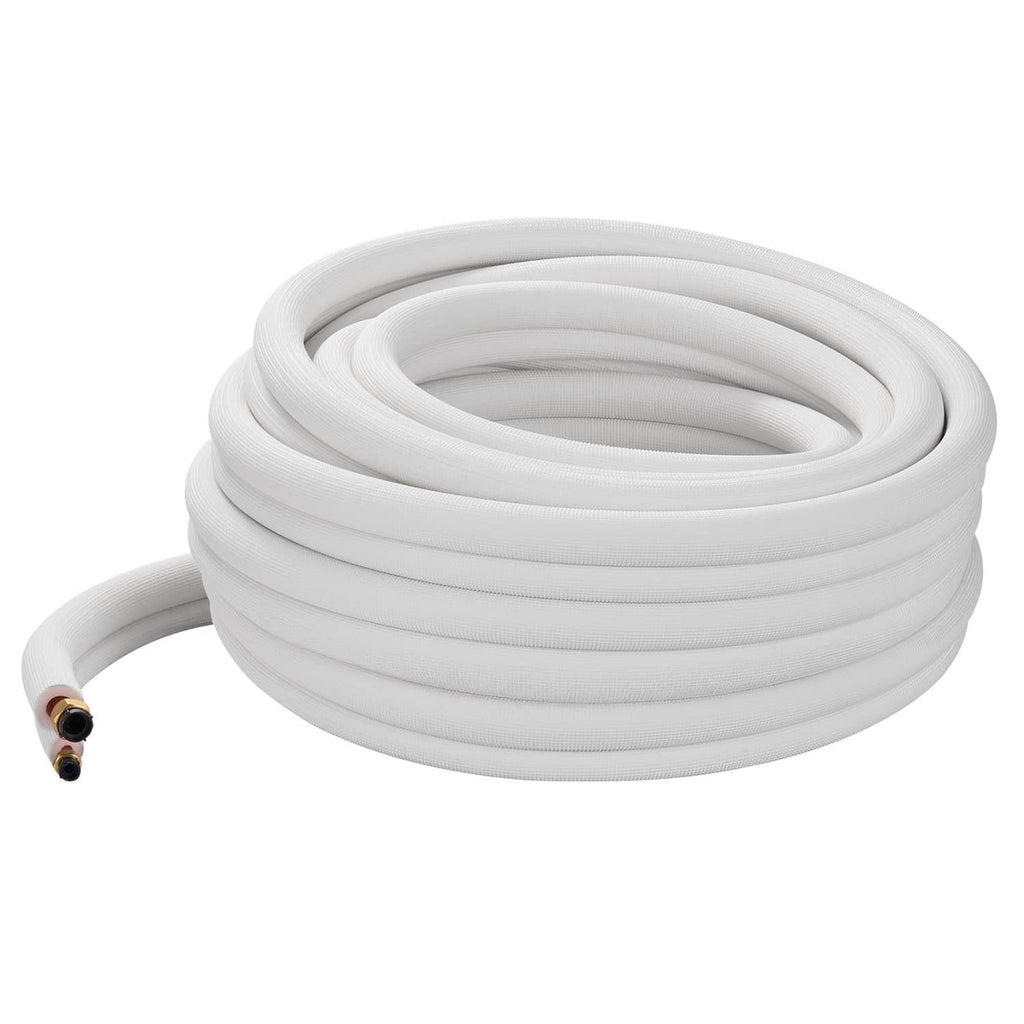 PE-insulated mini split line set coil with copper ends and connection ports