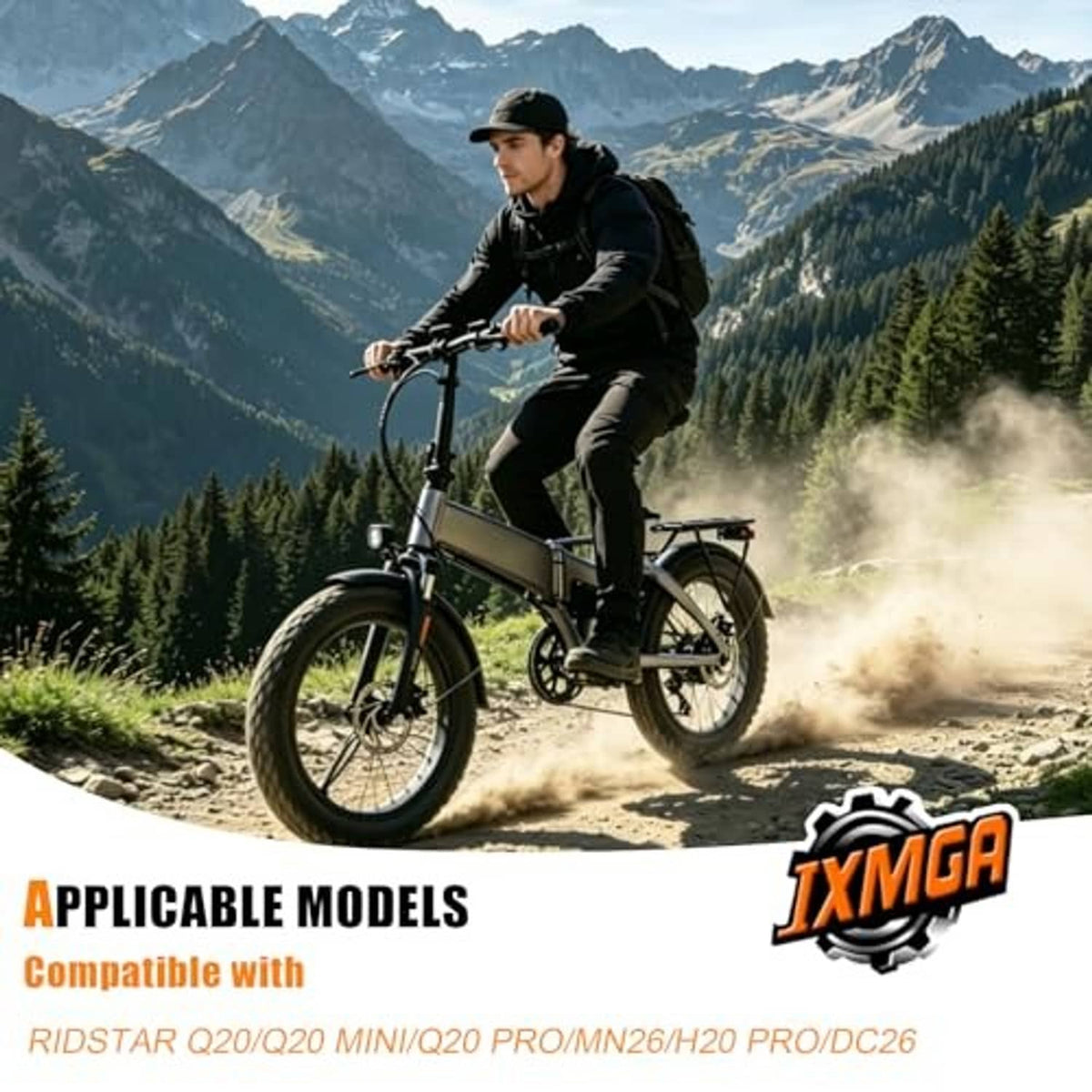 Electric bike rider using a full-twist throttle grip with ignition switch