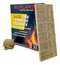 Rutland Safe Lite fire starter squares, tan compressed tinder squares and retail box