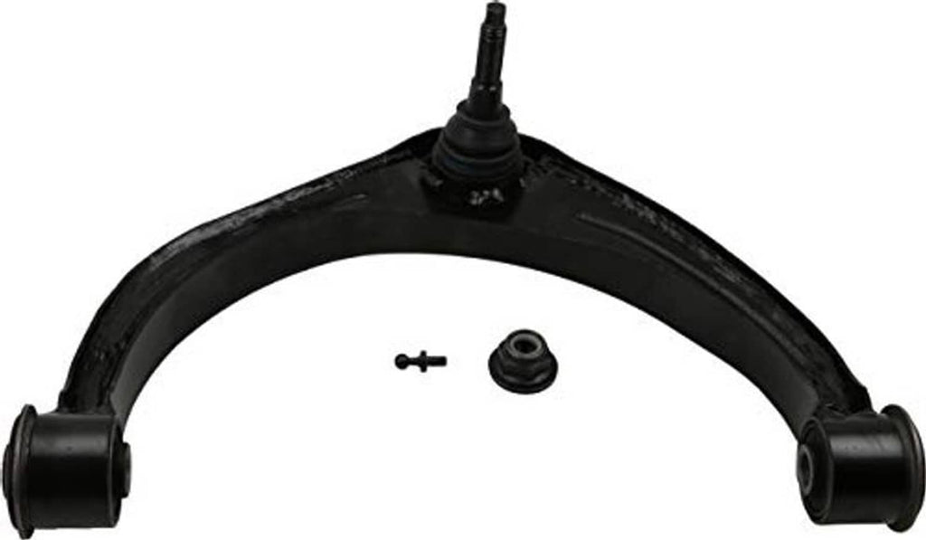 Front upper suspension control arm and ball joint assembly, black arm with end bushings