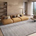 Large silver shag area rug with dense non-shedding pile