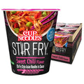 Sweet chili flavor Cup Noodles Stir Fry cup with two matching flavor boxes