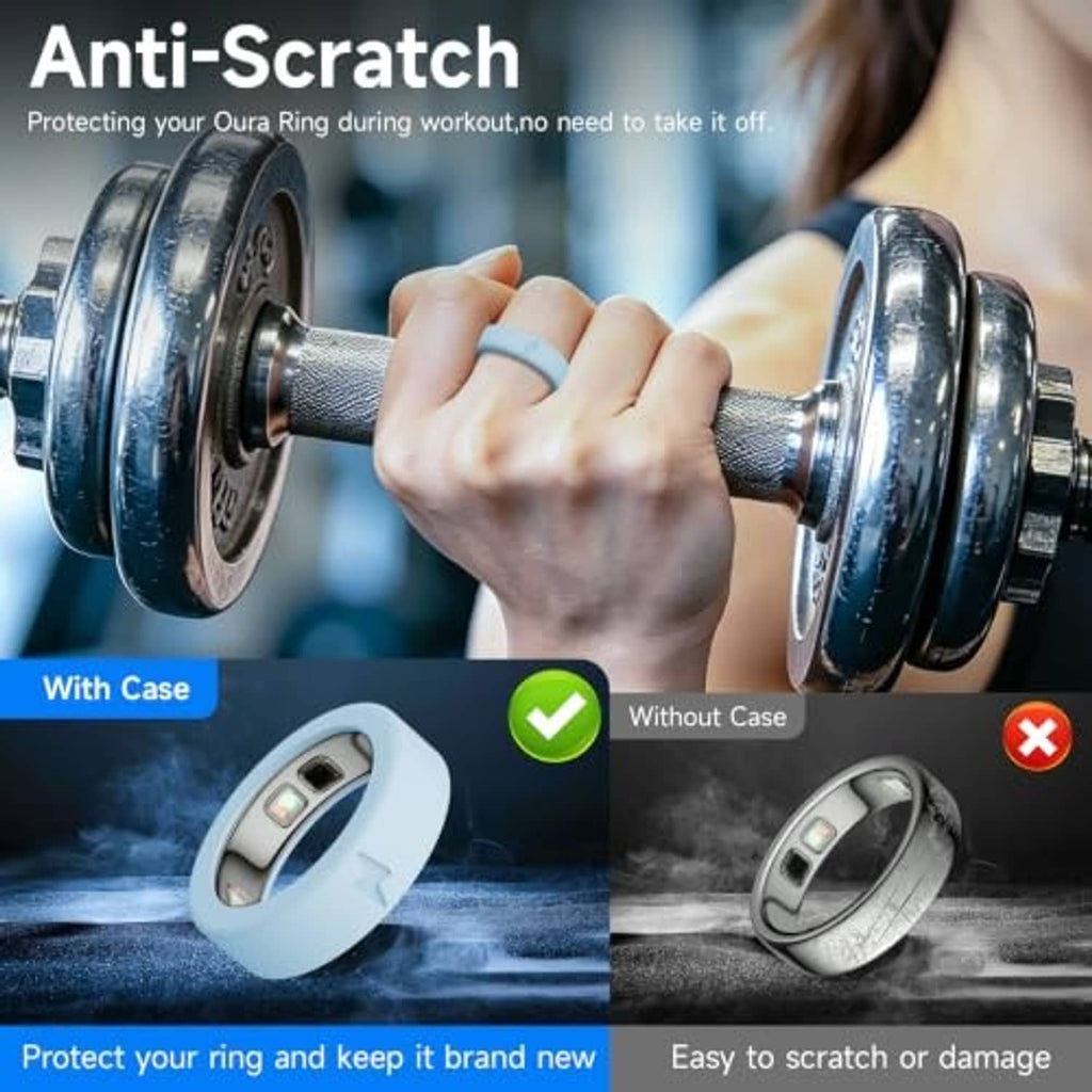 Anti-scratch Oura ring covers set in light and dark colors with star-texture design