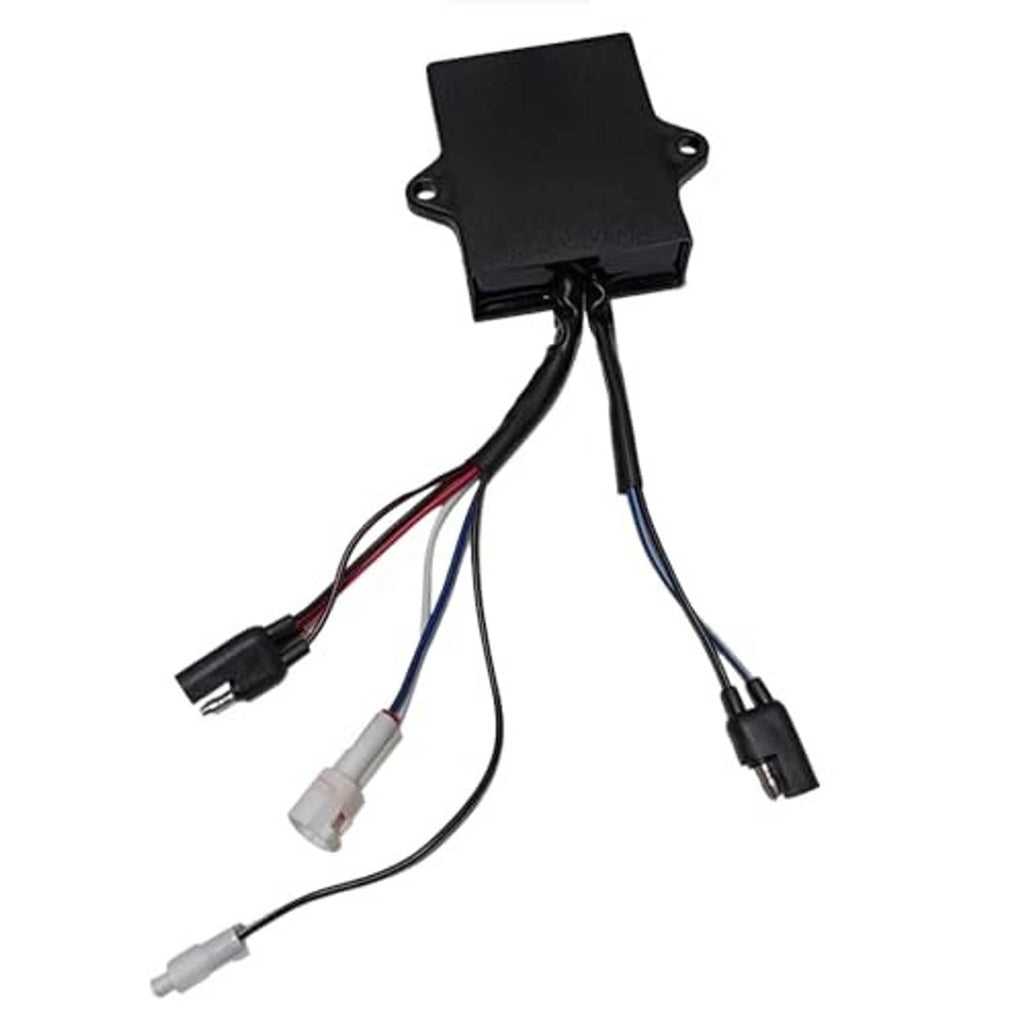 Ignition module with wire harness and three connectors, black CDI-style control box
