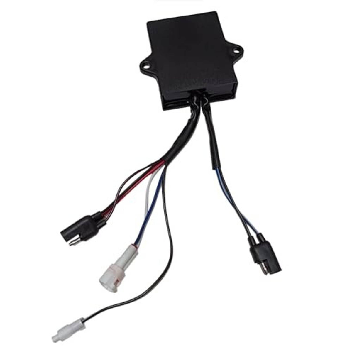 Ignition module with wire harness and three connectors, black CDI-style control box