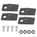 Black auger replacement cutting teeth with bolts and nuts, set of four pieces