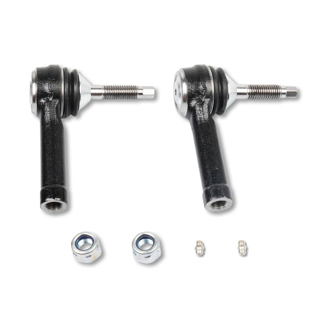 Pair of front ball joints with threaded studs and hardware