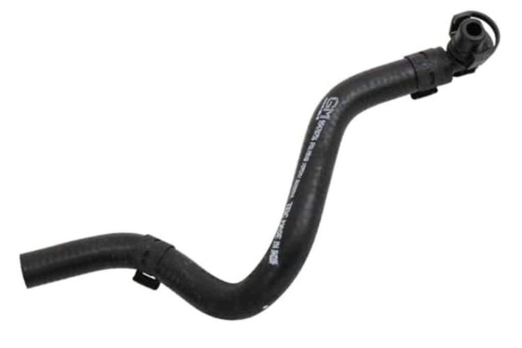 Black coolant air bleed hose with molded bends and top outlet connector