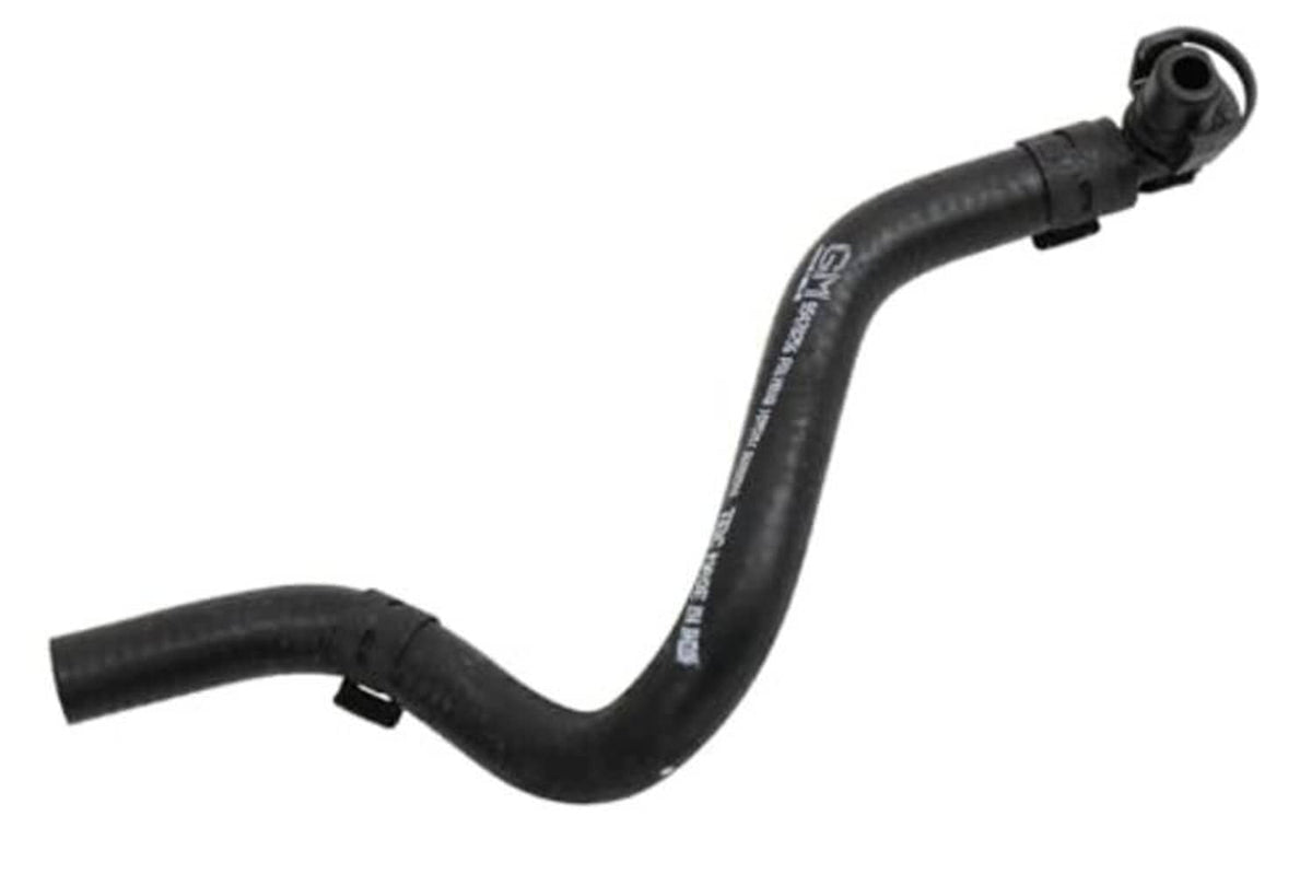 Black coolant air bleed hose with molded bends and top outlet connector