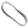 Gray deck V-belt loop with textured rubber outer surface