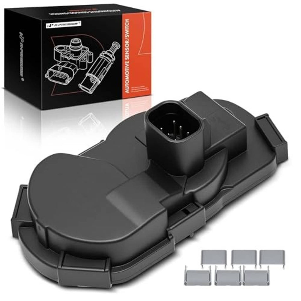 Throttle position sensor in black with top 4-pin connector and side mounting clips