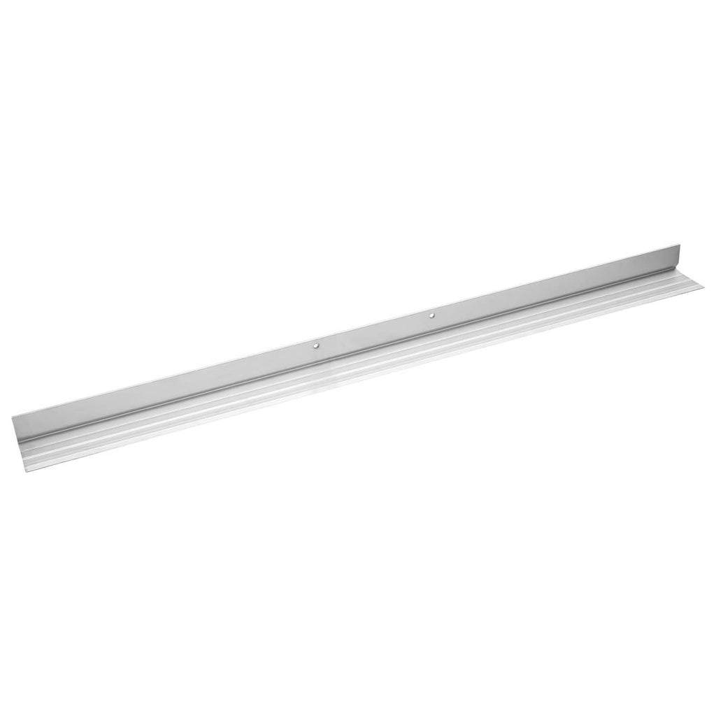 Aluminum concrete screed blade with straight side and clean flanged edge