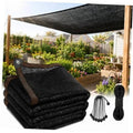 Dark gray HDPE sun shade cloth tarp with stitched edges and metal grommets