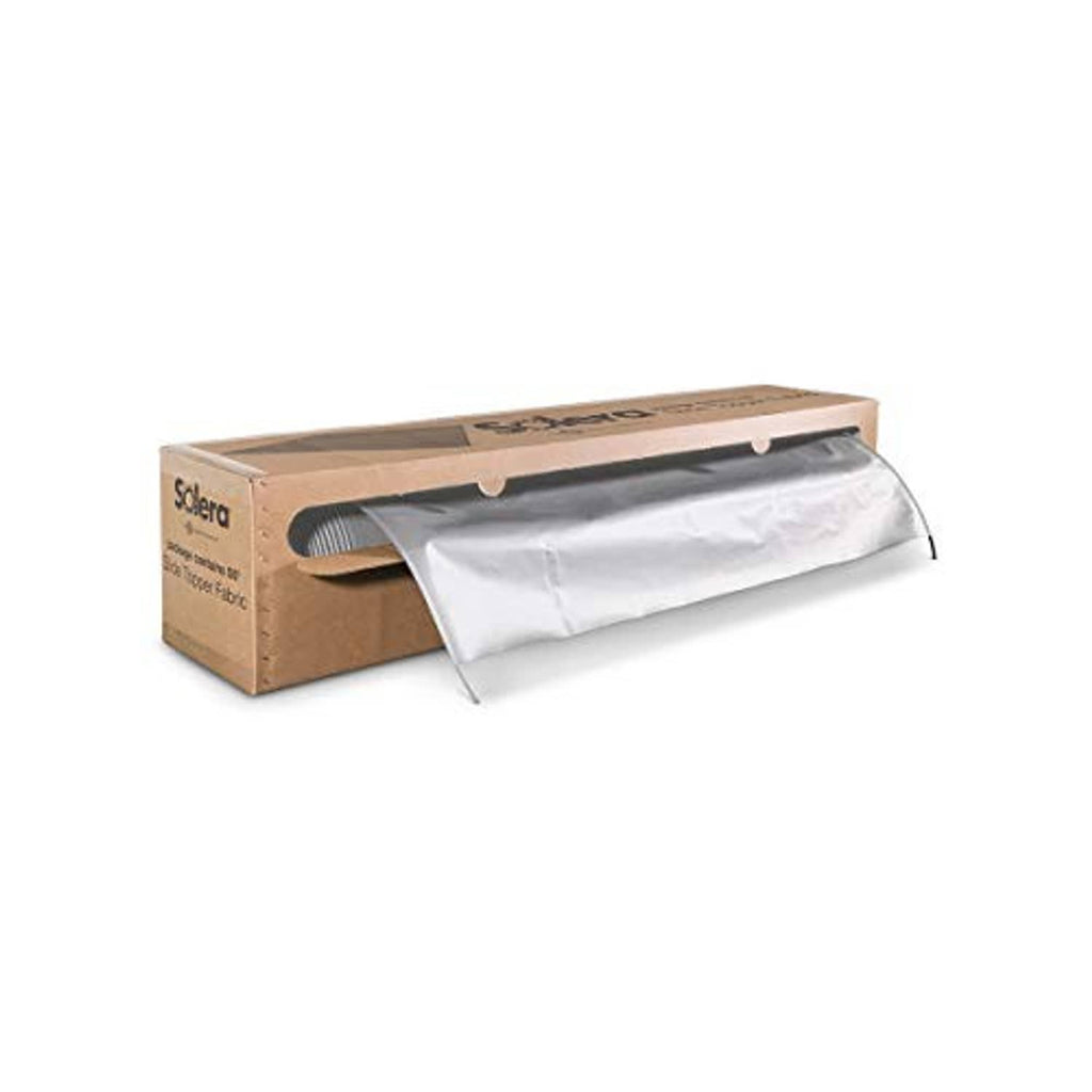 White slide-topper replacement fabric draped from the retail box, ready to install