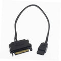 15-pin SATA to slimline 6-pin power adapter cable, dual connectors