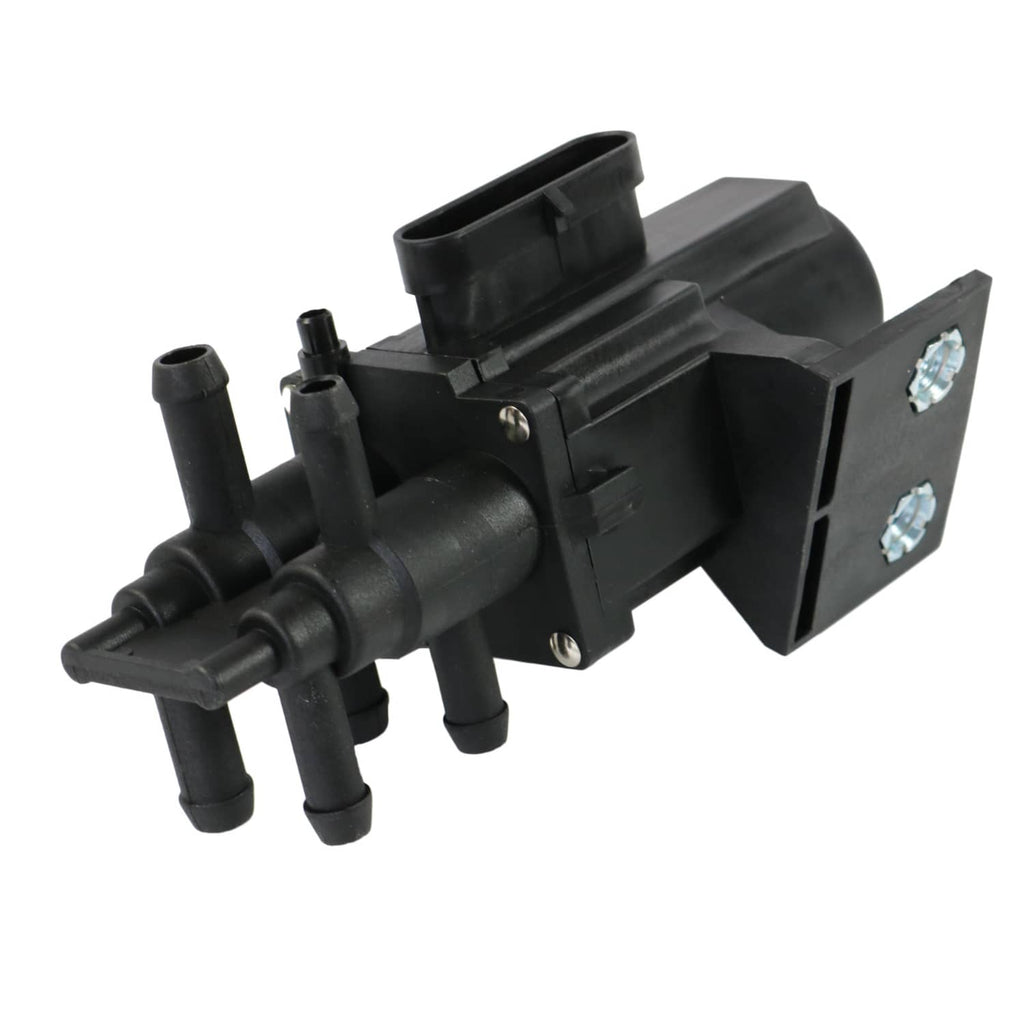 Fuel tank selector valve with front hose nipples and black mounting housing