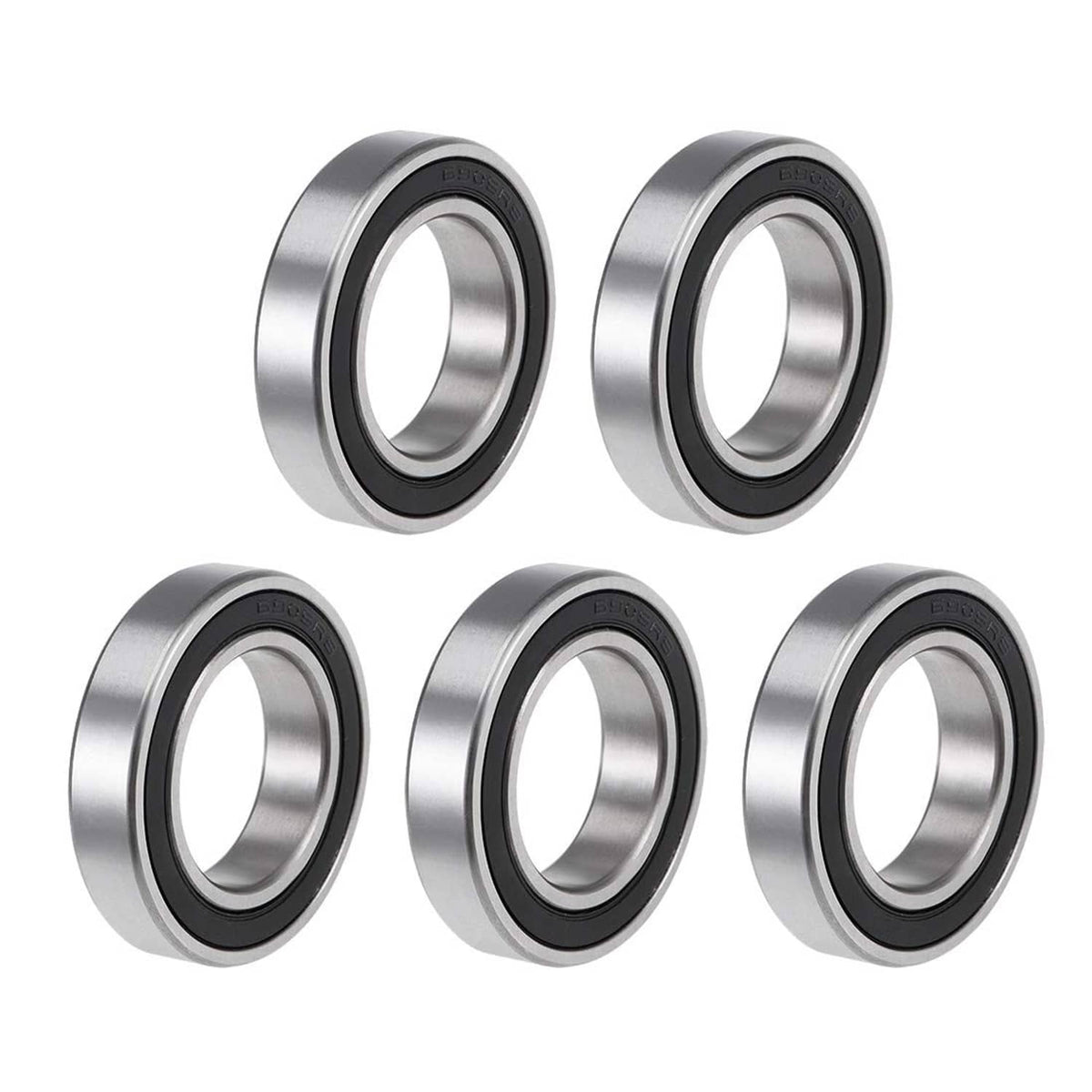 Deep groove ball bearing set, Z2 25x42x9mm, metal rings with black inner race