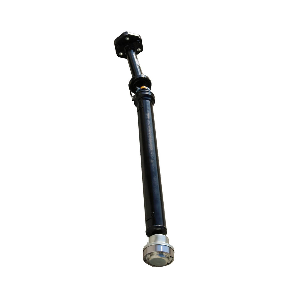 Drive shaft assembly with black shaft and upper mounting bracket, silver end hardware