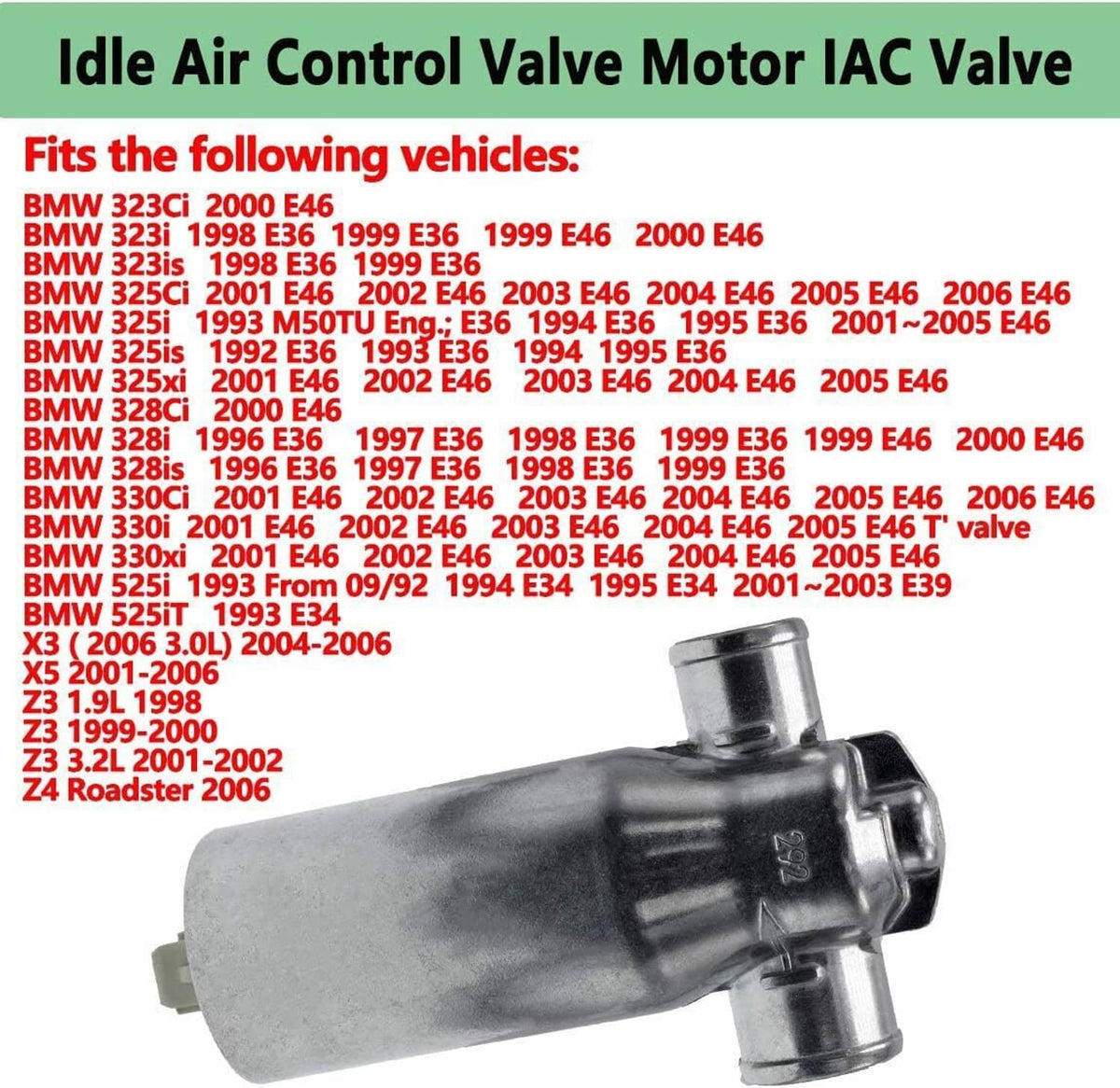 Idle air control valve with cylindrical metal body and side inlet port