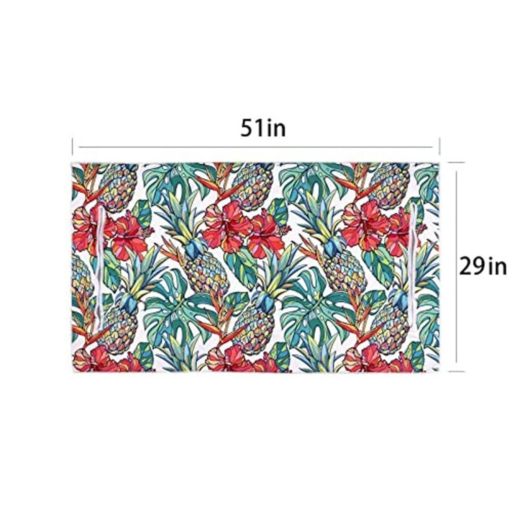 Golf cart seat cover panel with tropical floral print, 51 in x 29 in