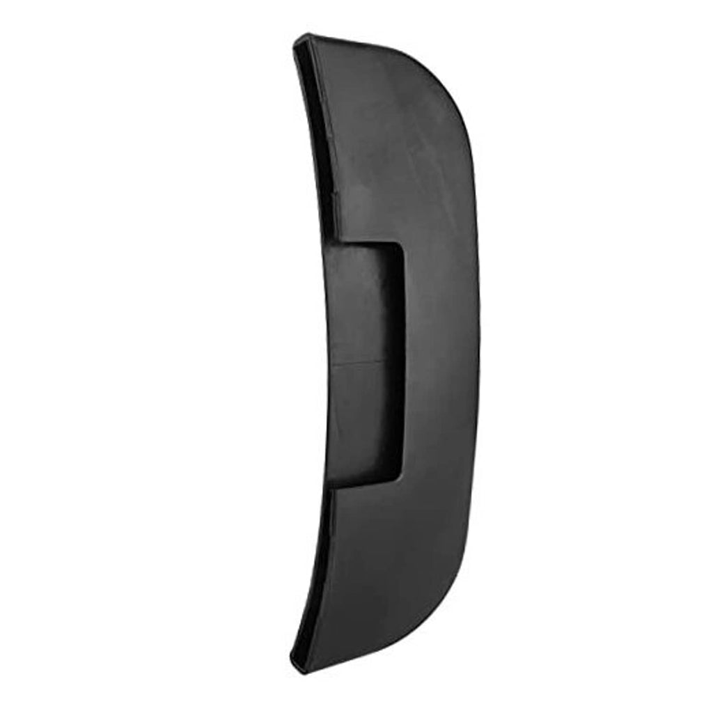 Black ABS tire bead breaker rim protector tool, curved blade profile with notch.